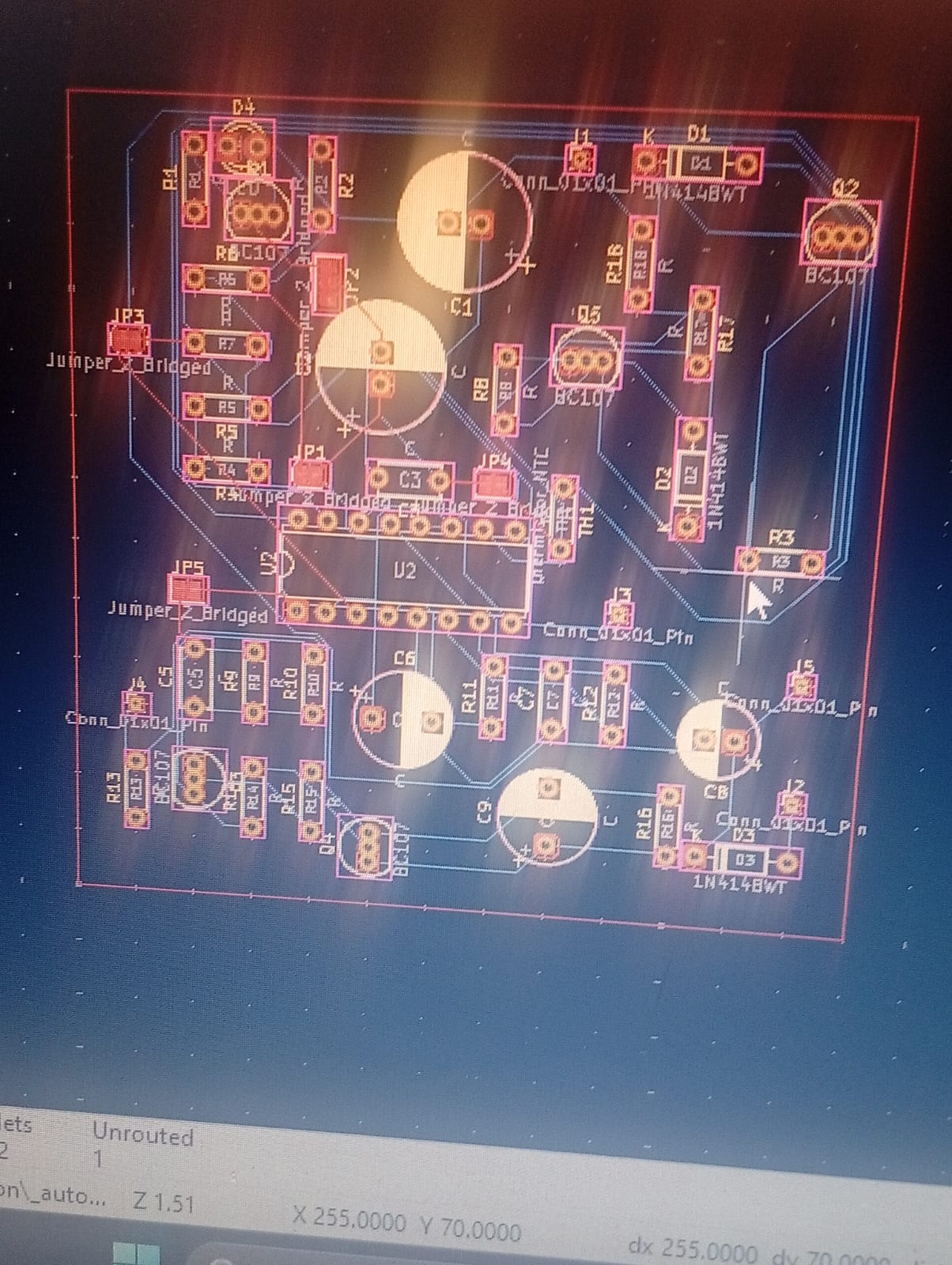 PCB design project screenshot
